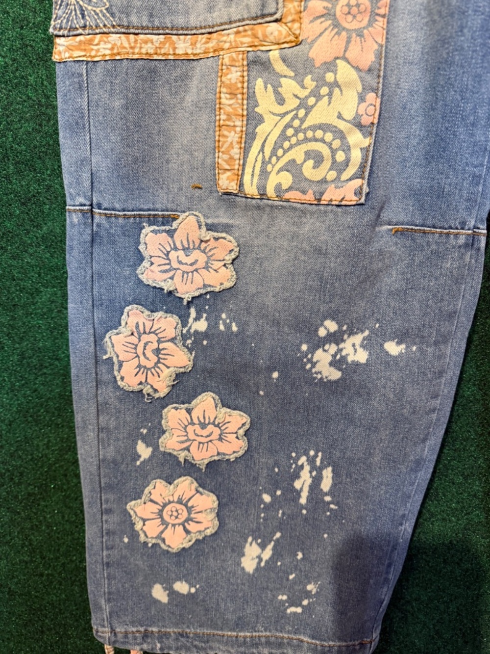 1039 New Oli&Hali Dream Vintage Bloom Patchwork Jeans - Picture 6 of 12